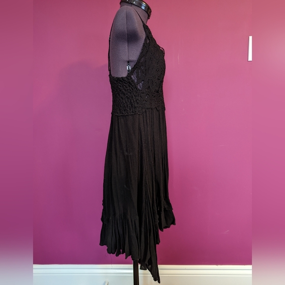 FP One Adella Slip Lace Dress Black Medium - Picture 2 of 6
